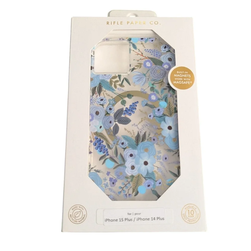 Y5. Rifle Paper Co. Series Case MagSafe for iPhone 15/14 Plus -Garden Party Blue